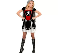 Abito con cappuccio da donna in costume da guerriero reale