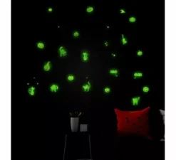 Adesivi fluorescenti zucca e gatto 21x15 cm