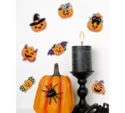 Adesivi olografici assortiti a forma di zucca di Halloween