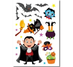 Adesivo in vinile adorabile vampiro e strega 20x30 cm