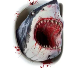 Adesivo Killer Shark per coperchio WC 30x40 cm