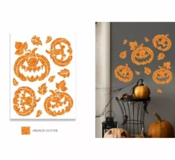 Adesivo zucca effetto glitter 30x40 cm