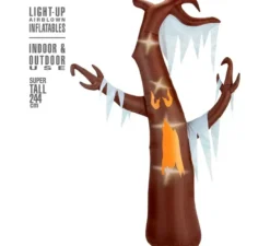 Albero degli incantesimi gonfiabile automatico di Halloween con illuminazio