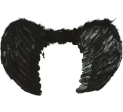 Ali con piume nere 50 cm. Per Halloween