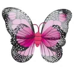 ali di farfalla fucsia e nero 50x39 cm di