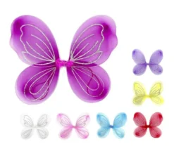 Ali di farfalla per bambini da 40 cm colori assortiti