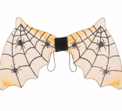 Ali di Pipistrello Arancione con Ragni 60X35 cm