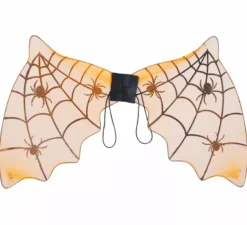 Ali di Pipistrello Arancione con Ragni 60X35 cm