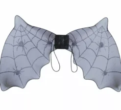 Ali di Pipistrello Nere con Ragni 60X35 cm