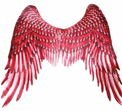 Ali di Piume con Panno Rosso 105X45 cm