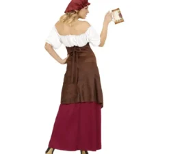 Allegro costume medievale da locandiere per donna