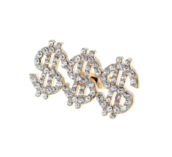 Anello con segno di dollaro lucido