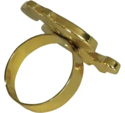 Anello dollaro metallico dorato