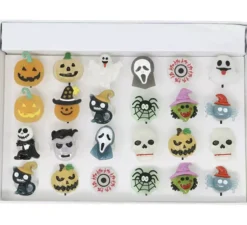 Anello LED di Halloween, modelli assortiti da 3 cm