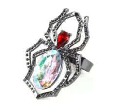 Anello ragno in metallo lucido