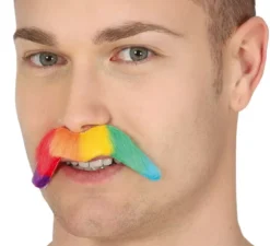 Baffi arcobaleno da 10 cm