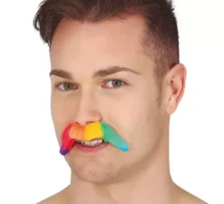 Baffi arcobaleno da 10 cm
