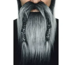 Baffi con barba grigia