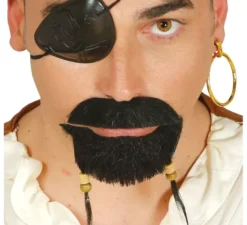 Baffi e baffi pirata con ornamenti