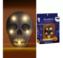 Baldacchino a forma di teschio con illuminazione a LED, 13x3x17,50 cm