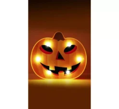 Baldacchino di zucca con illuminazione a LED, 20x3x16 cm