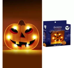 Baldacchino di zucca con illuminazione a LED, 20x3x16 cm