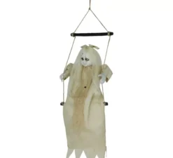 Bambina appesa su altalena da 75 cm con luci e suoni