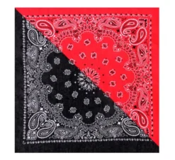 Bandana o Foulard Paisley nero da 54x54 cm in diversi colori