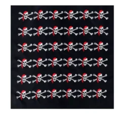 Bandana Pirata Nera con teschi 54x54 cm