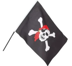 Bandiera Pirata con Bastone 42X30 cm