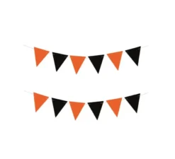 Bandierina di Halloween nera e arancione da 3 m