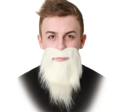 Barba bianca pettinata spessa