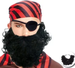 Barba da pirata riccia nera