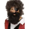 Barba e baffi marrone pirata