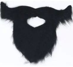 Barba e baffi neri con adesivo