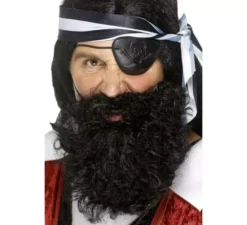 Barba e baffi pirata nera