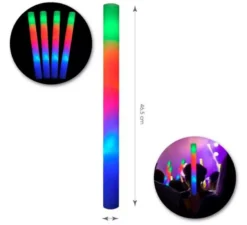 Barra luminosa LED in schiuma da 46,5 cm per feste notturne
