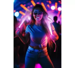 Bastoncino in fibra ottica LED da 25 cm in colori assortiti