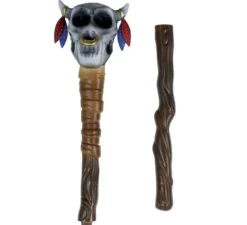 Bastone con teschio Voodoo staccabile da 70 cm