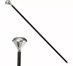 Bastone da passeggio diamantato da 88 cm