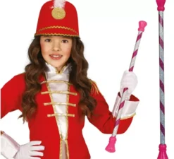 Bastone Majorette rosa e bianco da 54 cm