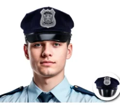 Berretto da polizia blu per adulto