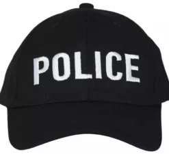 Berretto da polizia nero per adulto