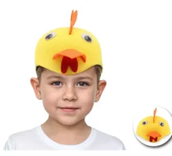 Berretto da pollo giallo per bambini