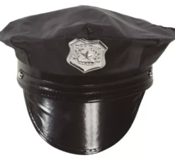 Berretto della polizia con placca d'oro