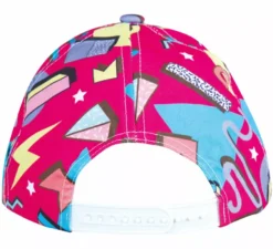 Berretto fucsia con stampa anni '80