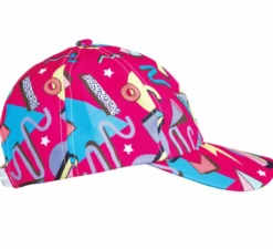 Berretto fucsia con stampa anni '80