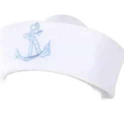 Berretto marino bianco con ancora