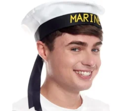 Berretto marino bianco e nero