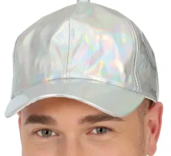 Berretto metallico argento per adulto